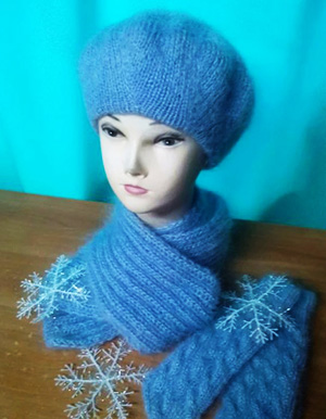 So stricken Sie eine Baskenmütze: klassisch, durchbrochen, voluminös, Winter, Herbst. Schema mit Beschreibung