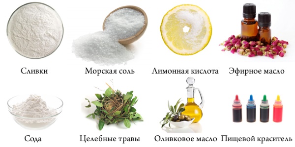 Badebomben (Kugeln). Wie man zu Hause macht, Rezept mit Glitzer, Überraschung, Öl aus Soda, Zitronensäure, Salz, Seife