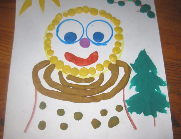 Kolobok-Zeichnung für Kinder mit Bleistift, Farben schwarz und weiß, Farbe, Färbung