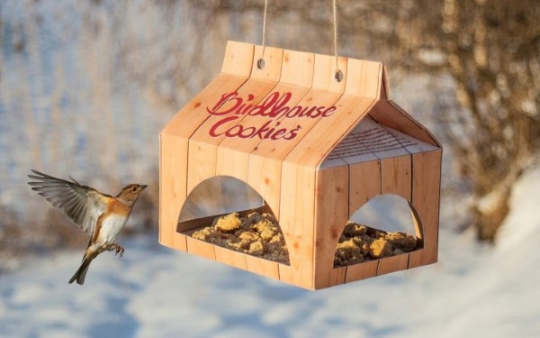 Vogelhäuschen aus Karton. So machen Sie es selbst, Fotos, Vorlagen