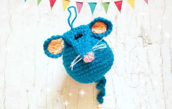 Häkelmaus. Muster und Beschreibung: Spielzeug, Schlüsselanhänger, aus Plüschgarn, Mohair, Velours
