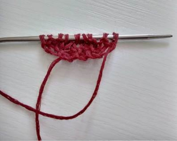 Gestrickter Haruni-Schal. Schnittmuster und Beschreibung für Anfänger, einfaches Modell mit doppelter Bordüre, Schnittmuster