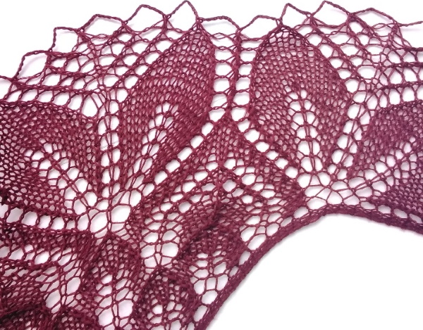 Gestrickter Haruni-Schal. Schnittmuster und Beschreibung für Anfänger, einfaches Modell mit doppelter Bordüre, Schnittmuster
