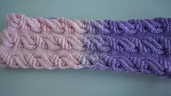 Mit Nadeln gestrickter Snood für Mädchen von 8–10 Jahren in ein oder zwei Runden. Schemata, Abmessungen, Beschreibung