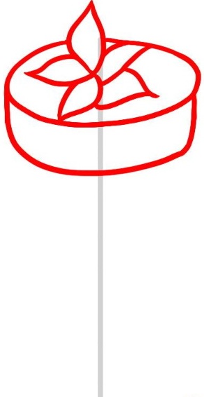Tortenzeichnung für Kinder mit Wasserfarben, Bleistift zum Nachmachen Schritt für Schritt schön, festlich, einfach