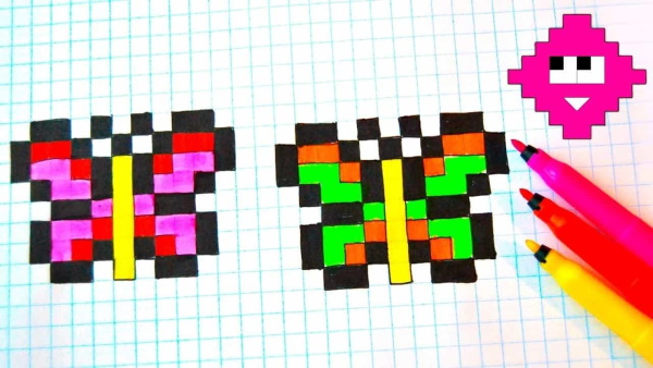 Muster auf Zellen für Vorschulkinder, Kinder komplex, einfach, grafisch