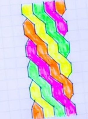 Muster auf Zellen für Vorschulkinder, Kinder komplex, einfach, grafisch