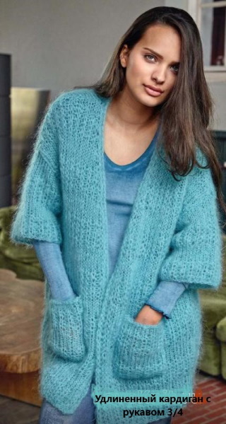 Cardigan da donna, lavorato a maglia con ferri. Schemi con descrizioni, istruzioni per principianti