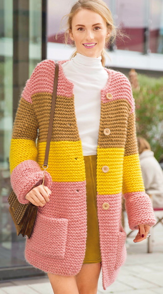 Cardigan da donna, lavorato a maglia con ferri. Schemi con descrizioni, istruzioni per principianti