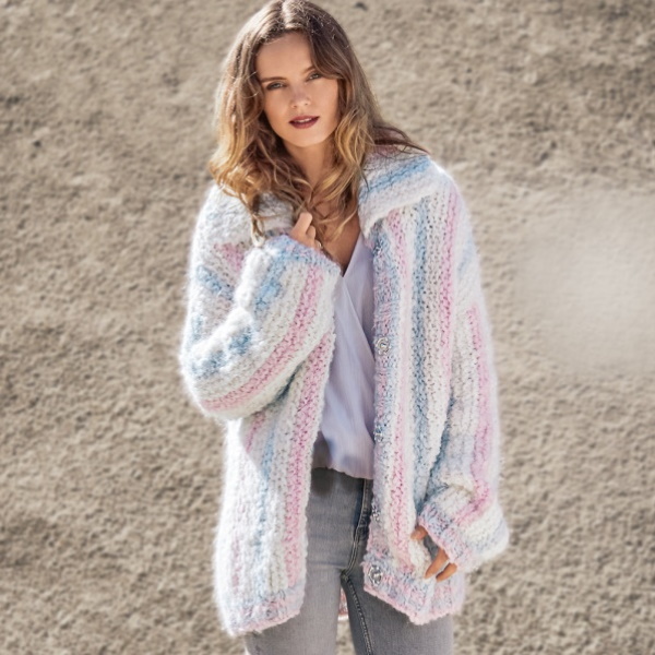 Cardigan da donna, lavorato a maglia con ferri. Schemi con descrizioni, istruzioni per principianti