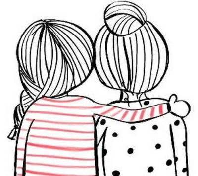 Foto-LP (beste Freunde). Schöne Zeichnungen in Like, Cartoon-Bleistift, Anime auf Avatar