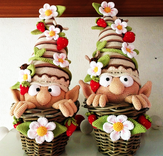 Gnomo all'uncinetto. Schemi e descrizioni, masterclass: Capodanno, Natale, fragola. Foto