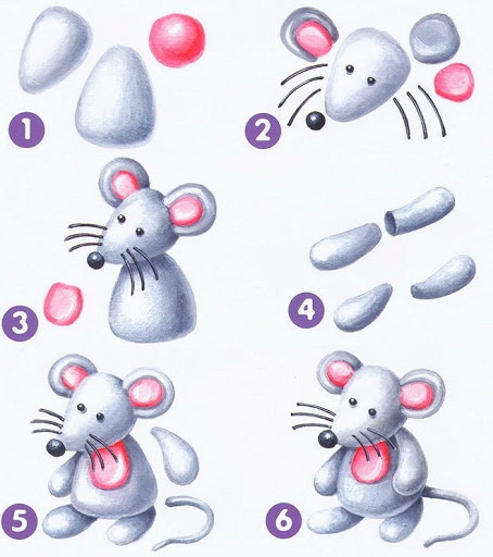 Plastilinmaus für Kinder. Wie man formt, Schritt für Schritt mit Fotos, Video
