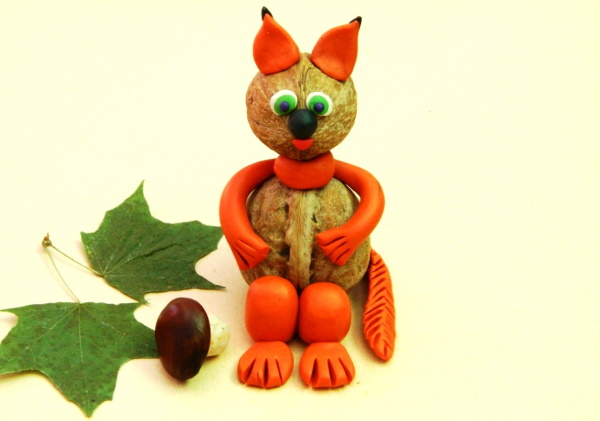 Plastilin-Fuchs Schritt für Schritt für Kinder, wie man modelliert, Foto für Anfänger