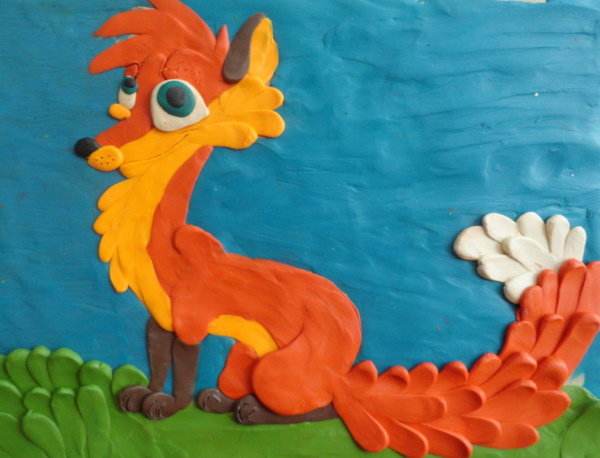 Plastilin-Fuchs Schritt für Schritt für Kinder, wie man modelliert, Foto für Anfänger