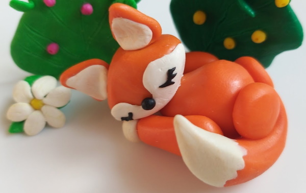 Plastilin-Fuchs Schritt für Schritt für Kinder, wie man modelliert, Foto für Anfänger