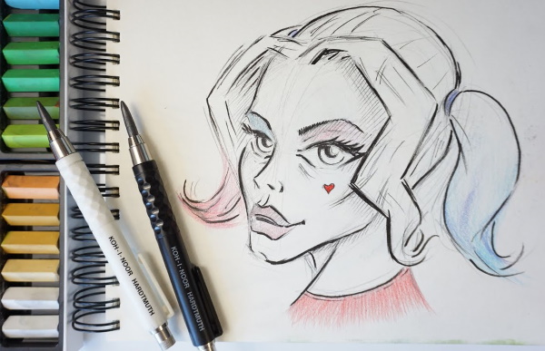 Joker-Zeichnung zum Nachmachen: Einfach, Harley Quinn, Anime-Bleistiftzeichnung für Anfänger