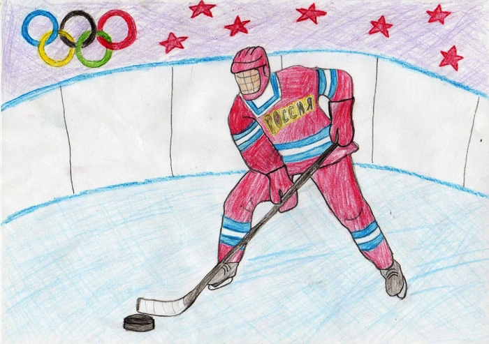 Zeichnen zum Thema Sport durch die Augen von Kindern der Klassen 1-5 mit Bleistift, Farben