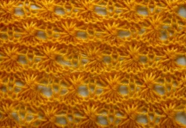 Sternenmuster gestrickt. Diagramm und Beschreibung zum Stricken eines Rundschals, einer Mütze und eines Pullovers im Kreis. Foto