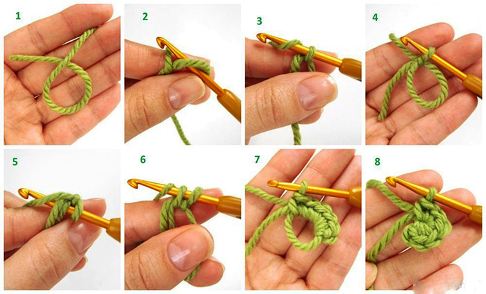 Gehäkeltes Maus-Lesezeichen. Schema und Beschreibung von Amigurumi, Foto