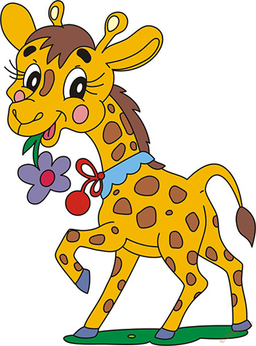 Giraffenzeichnung für Kinder mit Bleistift, schön für Anfänger