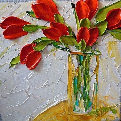 Acrylfarben zum Malen. Anwendung auf Leinwand, Stoff, Wänden