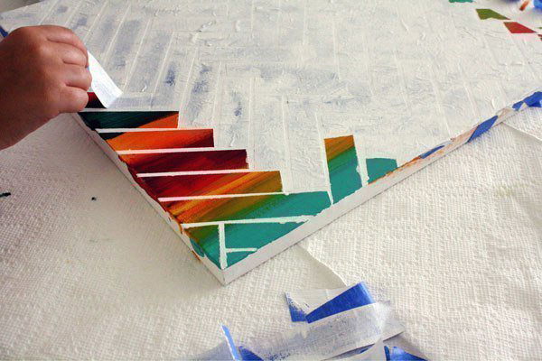 Acrylfarben zum Malen. Anwendung auf Leinwand, Stoff, Wänden