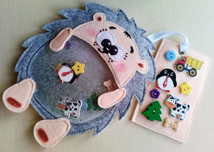 DIY-Igel aus Filz. Muster, Diagramme, Vorlagen, Schablonen