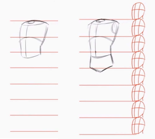 Tutorials zum Zeichnen einer Person für Anfänger. Anatomie