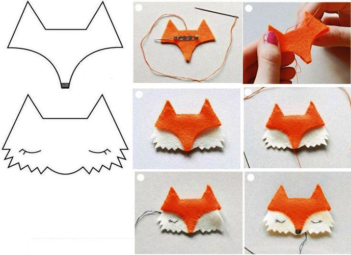 DIY-Fuchs aus Filz. Muster, Vorlagen, Meisterklasse mit Fotos für Anfänger