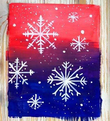 Winter mit Gouache Schritt für Schritt mit Kindern zeichnen für Anfänger. Video-Anleitung