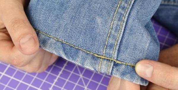 So kürzen Sie Jeans, ohne den Saum abzuschneiden, ohne Maschine, ohne Säumen, mit einem Gummiband