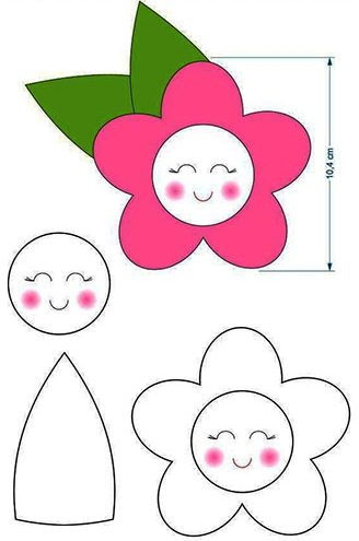DIY-Filzbasteln für Kinder mit Mustern. Schemata