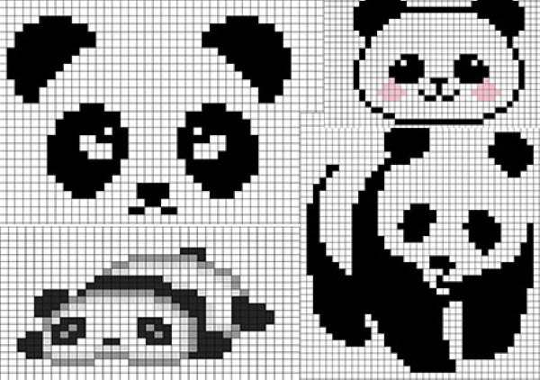 Panda-Zeichnung für Kinder mit Bleistift, Farben, leicht zu kopieren