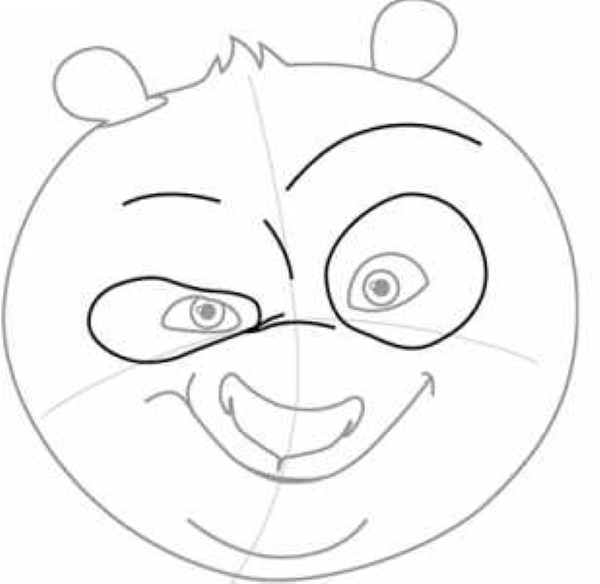 Panda-Zeichnung für Kinder mit Bleistift, Farben, leicht zu kopieren