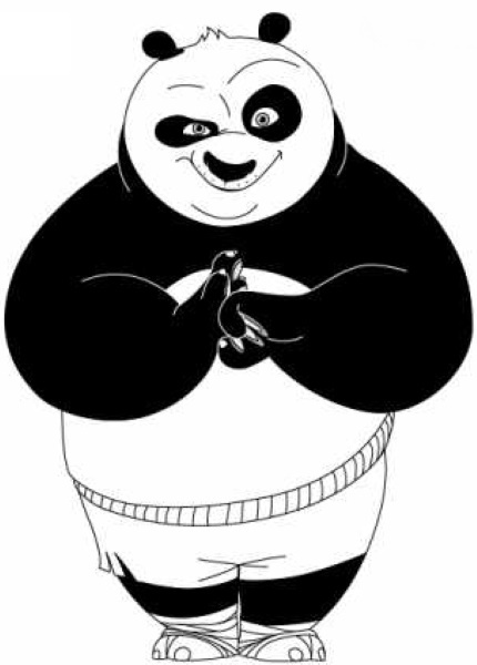 Panda-Zeichnung für Kinder mit Bleistift, Farben, leicht zu kopieren