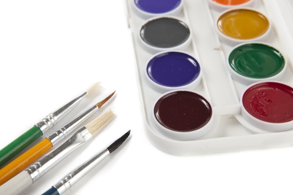 Regenbogenzeichnung für Kinder mit Aquarell, Bleistift, Gouache, Malvorlagen