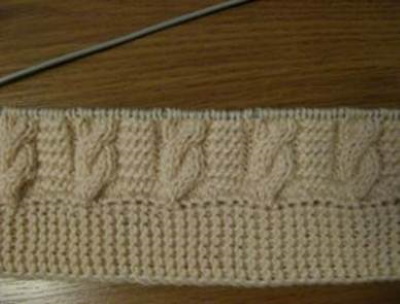 Gestrickte Kapuzenmütze. Muster und Beschreibung mit Ohren, Muster, elastischer Kante