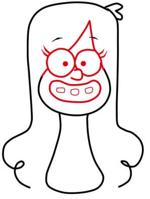 Bleistiftzeichnungen von Mabel aus Gravity Falls