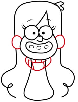 Bleistiftzeichnungen von Mabel aus Gravity Falls