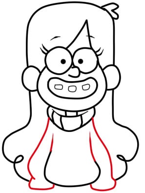 Bleistiftzeichnungen von Mabel aus Gravity Falls