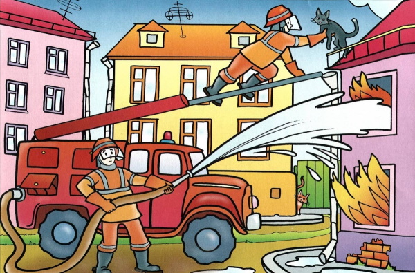 Zeichnungen zum Thema Feuer, zum Thema Brandschutz