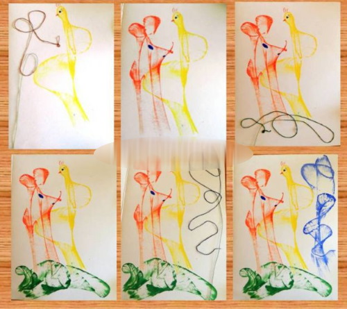 Zeichenunterricht für Kinder von 4-5 Jahren mit Bleistift, Farben
