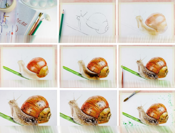 Einfache, schlichte und schöne Zeichenideen für Aquarellskizzenbücher