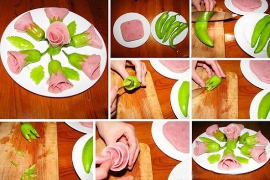 Wurststrauß zum Selbermachen für eine Frau. Foto