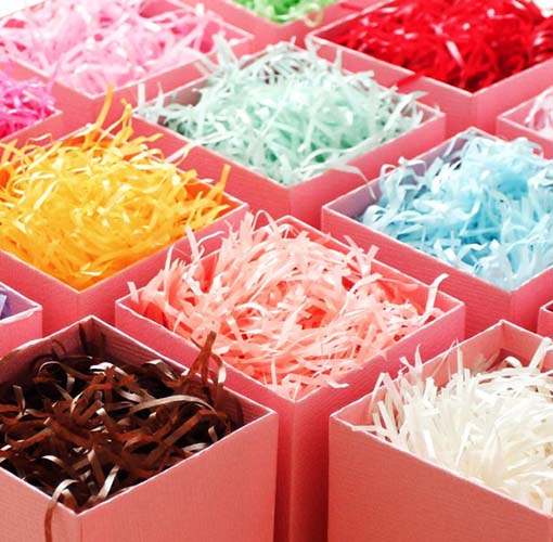 Papierfüller für Schachteln, Papierspäne mit eigenen Händen