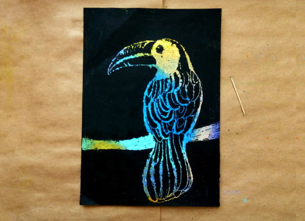 Scratchboard – eine Zeichentechnik für Kinder