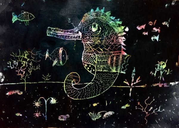 Scratchboard – eine Zeichentechnik für Kinder