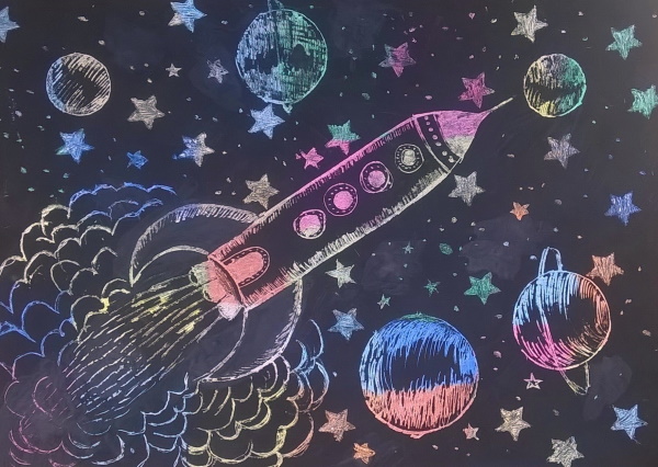 Scratchboard – eine Zeichentechnik für Kinder
