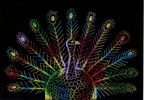 Scratchboard – eine Zeichentechnik für Kinder